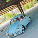 SLAMMED 1964 64 BAHAMA BLUE TIJUANA VW VOLKSWAGEN BEETLE BUG HOT RAT ROD CUSTOM