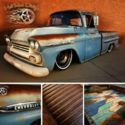 Slammed Restomod Air Ride Apache Patina Hot Rat Street Rod Leather C10 LSX Swap