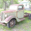 Solid original 1935 Ford 1 ton patina truck project nice grille clear KS title!!