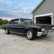 STUNNING ORIGINAL! SURVIVOR 1965 BUICK SKYLARK FACTORY BLACK WITH RED INTERIOR