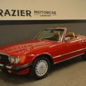 STUNNING TWO OWNER 34258 mile  well serviced TWO TOP Signal RED 560 SL