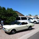 Sunshine Yellow 66 Ford Mustang Convertible that is nice with under 90K miles.