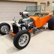 Supercharged 1927 Ford T-Bucket Hot Rod – Blown 350 V8 Beast in Metallic Orange!