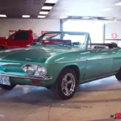 Teal Convertible Corvair 1965 -