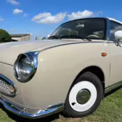 Topaz Nissan Figaro in LEFT HAND DRIVE. Totally Unique. Worldwide Delivery. VGC