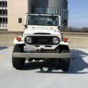 Toyota FJ40 Land Cruiser 1974 White Engine Conversion