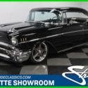 tri 5 black gray silver white lowered chevy classic vintage hardtop chrome 57
