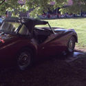 Triumph TR3a originally red