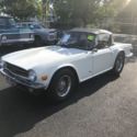 Triumph TR6 White with 21,705 Miles, for sale!