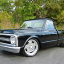 truck, pickup, shortbed, C-10, Salt Flat, black, hot rod, lowered, show truck