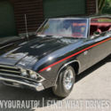 Tuxedo Black w/ Red Stripes 1969 Chevrolet Chevelle396 4bbl L89Manual Floor Shif