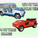 two 1974 Volkswagen Things, a RARE ACAPULCO VERSION and an ORANGE THING ,