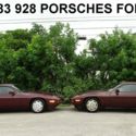 TWO 1983 PORSCHE 928&#039;S UP FOR AUCTION IN NEED OF SOME TLC BOTH RUN AND COMPLETE