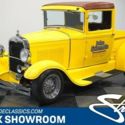 V8 Auto Classic Vintage Collector Truck Yellow Brown Velour Holley