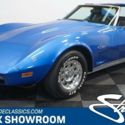 V8 Auto Classic Vintage Collector Vette Chevy Blue Black T-Top