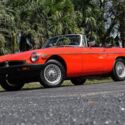 Vermillion Orange! Great shape! 4-speed manual with overdrive! Wire wheels.