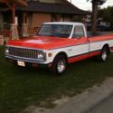 Very nice 1972 c10 truck orange hugger and white black leather  all redone 2013