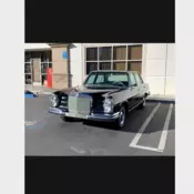 Vintage 1967 Mercedes 250S Black 4 door sedan - factory AC, Radio+repair records