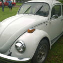 Vintage 1972 Volkswagen Classic Bug Beetle White Antique Car Vehicle