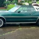 Vintage 1975 Green Ford Elite With White Top and Opra Windows- Milage 56323