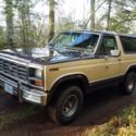 Vintage 1982 Ford Bronco 4 Wheel Drive with Rare Dark Brown & Tan Color Combo!