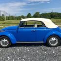 volkswagen beetle - classic convertible 1972 Blue bug VW fun sun car White top
