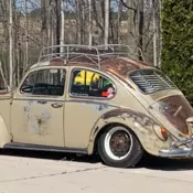 Volkswagen California Beetle Slammed Lowrider Rat Rod Custom Patina Cruiser