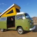 VW BUS GREEN / BLUE PLAID  WESTFALIA CAMPER 1974