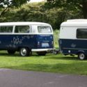 VW T2&#039;69 + Eriba Puck &#039;80 blue combination