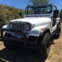 White 1977 Jeep CJ7 Automatic V8 California Rust Free with Gray Hardtop