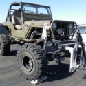 Willys flat fender 1946, crawler/bogger/sand w/ 46 willys battalion trailer 4x4