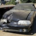 Wrecked 1987 Ford Mustang GT convertible parts car