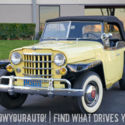Yellow 1950 Willys Jeepster 134 CI 3 Speed Manual for sale!