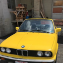 Yellow 1990 BMW 325i Convertible