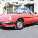 1985 Alfa Romeo Sprider, Blue Plate California Car, Red with Black interior